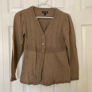 Apt. 9 Light Brown Cardigan Petite Small
